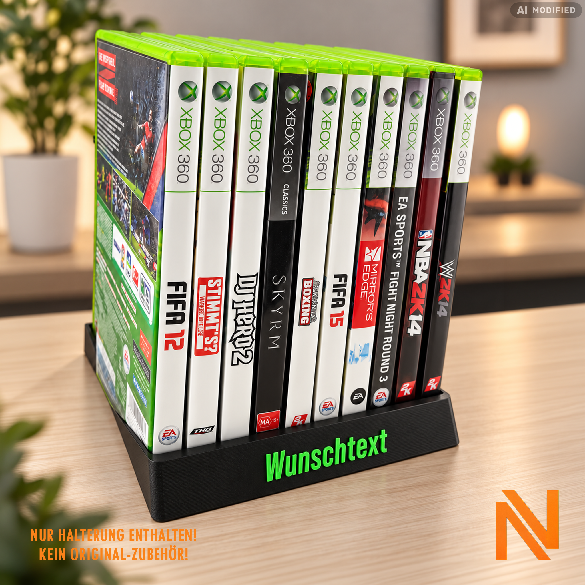 Spielehalter passend für Xbox 360 & Xbox Classic Spiele Halterung Ständer Stand